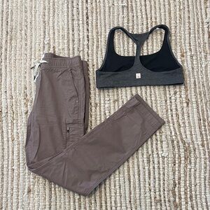 NWOT Vuori Rip Stop Joggers + EUC Vuori Racerback Bra